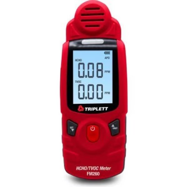 Triplett Formaldehyde and TVOC Meter, Backlit Dual LCD, Jewell Instruments Paper, Mfr#: FM260
